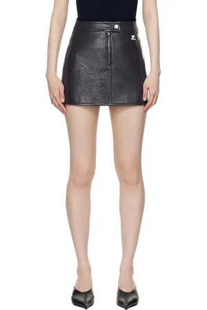 Courrèges Gray Reedition Vinyl Miniskirt
