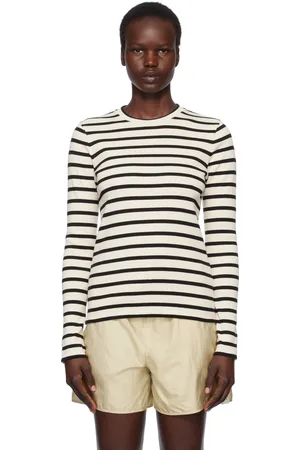 Jil Sander Off-White & Black Logo Label T-shirt