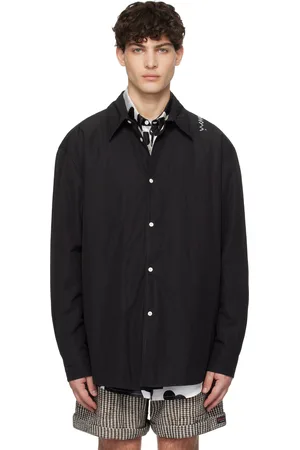 Marni Black Crinkled Nylon Blend Jacket