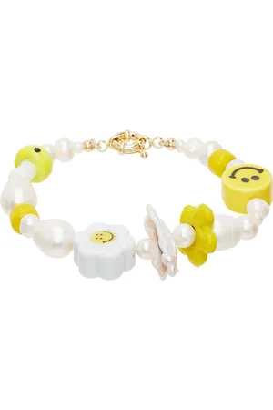 Eliou SSENSE Exclusive White & Yellow Dona Bracelet