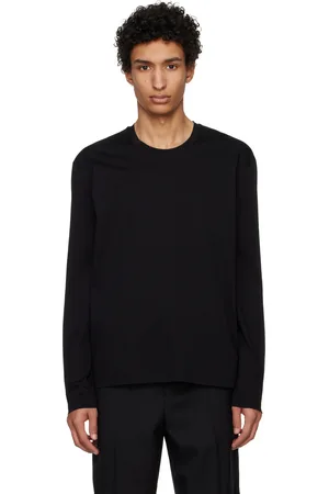 Jil Sander Black Logo Flag Long Sleeve T-shirt