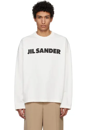 Jil Sander Off-White Printed-Logo Long Sleeve T-shirt