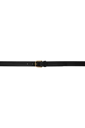 Totême Black Slim Leather Belt