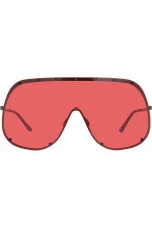 Rick Owens Black & Red Shield Sunglasses