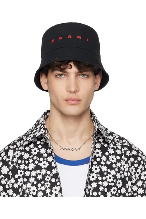 Marni Black Gabardine Bucket Hat
