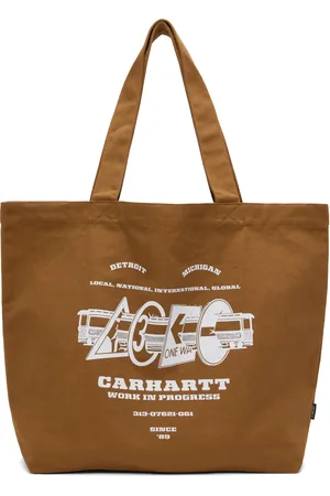 Carhartt Brown Canvas Graphic Large Tote