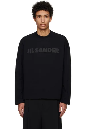 Jil Sander Black Printed-Logo Long Sleeve T-shirt