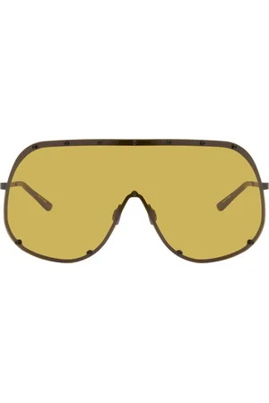 Rick Owens Black & Yellow Shield Sunglasses