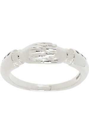 Bleue Burnham SSENSE Exclusive Silver Hands Of Thought Ring