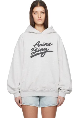 ANINE BING Gray Harvey Signature Hoodie