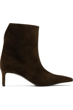 Khaite Brown Ona Ankle Boots