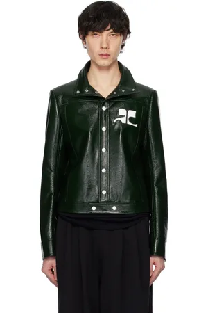 Courrèges Green Reedition Vinyl Faux-Leather Jacket