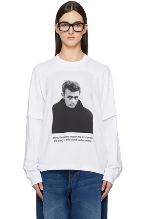 SACAI White James Dean Long Sleeve T-shirt