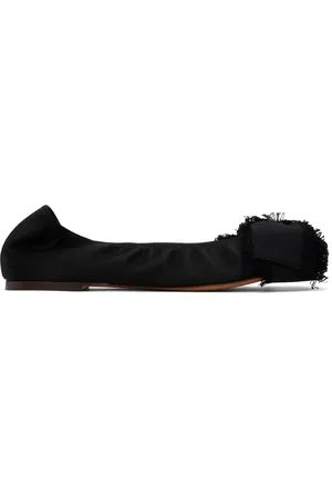 Lanvin Satin Bow Ballerina Flats
