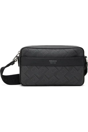 Salvatore Ferragamo Black & Gray Crossbody Bag