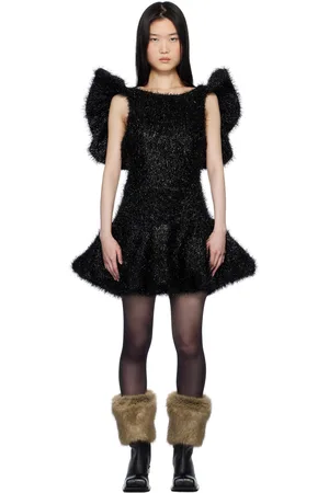 Paula Canovas Del Vas Black Puff Minidress