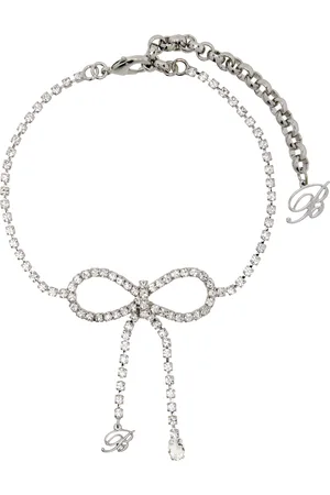 BLUMARINE Silver Bow Choker