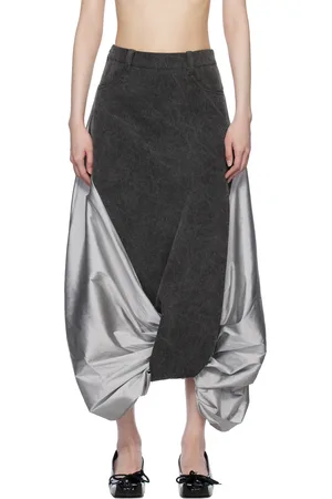 Paula Canovas Del Vas Gray Boletus Midi Skirt