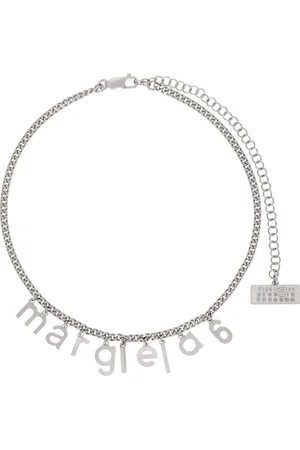 Maison Margiela Silver Letter Logo Necklace