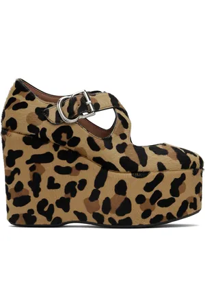 Alaïa Brown Criss Cross Wedge Heels