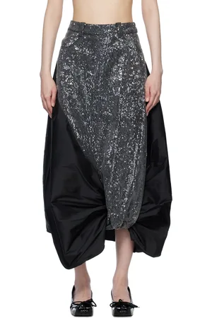 Paula Canovas Del Vas Black Boletus Midi Skirt