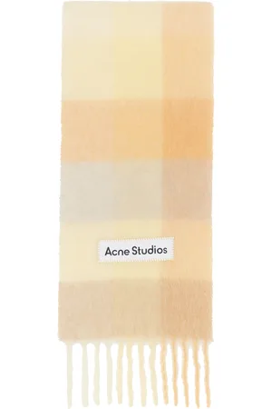 Acne Studios Yellow & Orange Mohair Checked Scarf