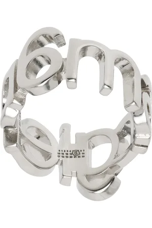 Maison Margiela Silver Letter Logo Ring