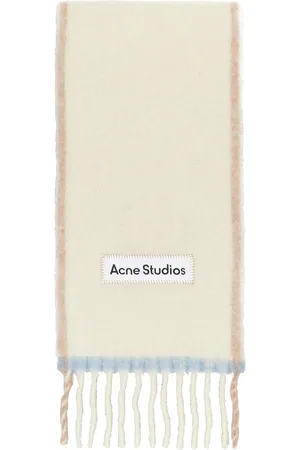 Acne Studios Off-White Wool Mohair Narrow Scarf
