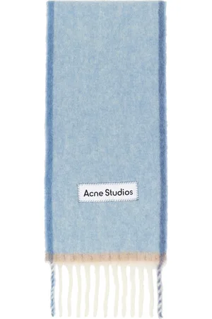 Acne Studios Blue Wool Mohair Narrow Scarf
