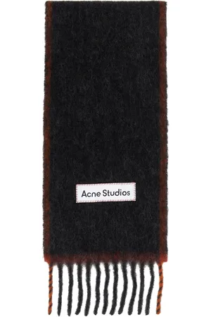 Acne Studios Black Wool Mohair Narrow Scarf