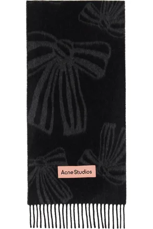 Acne Studios Black & Gray Cashmere Jacquard Scarf
