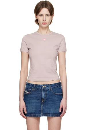 Diesel Taupe T-Uncutie-Long-D T-shirt