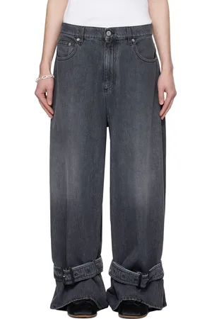 J.W.Anderson Gray Buckled Cuff Denim Jeans