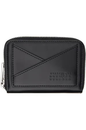 Maison Margiela Black Triangle 6 Zip Around Wallet