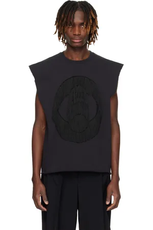 Maison Margiela Black Fringed Sweatshirt