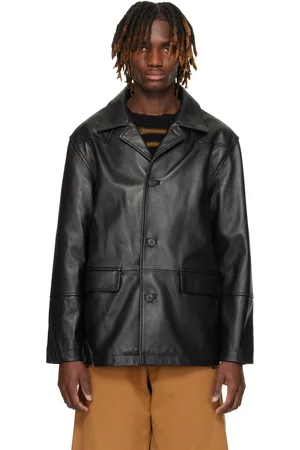Maison Margiela Black Sports Leather Jacket