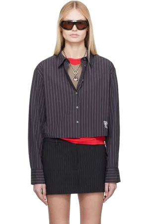 Acne Studios Black Jacquard Pinstripe Shirt