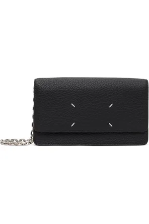 Maison Margiela Black Four Stitches Chain Wallet