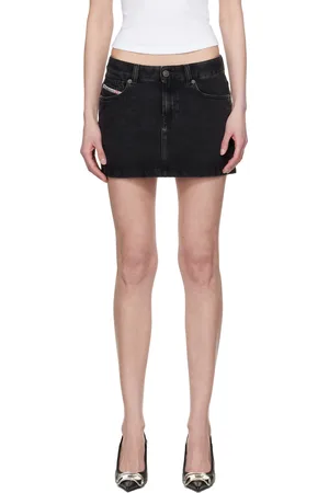 Diesel Black De-Ron Denim Miniskirt