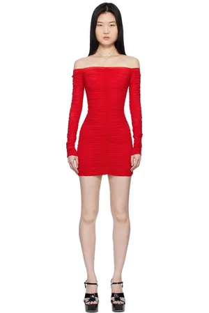 BLUMARINE Red Ruched Minidress