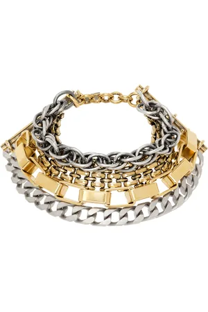 Maison Margiela Silver & Gold Mixed Chain Bracelet
