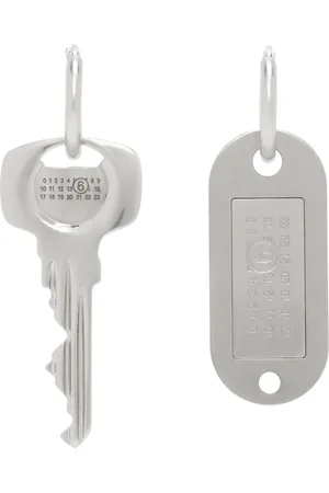 Maison Margiela Silver Key Tag Earrings