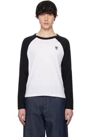 Acne Studios Black & White Regular-Fit Long Sleeve T-shirt