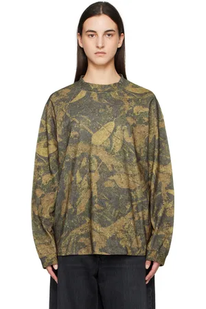 Acne Studios Brown & Khaki Crew Neck T-shirt
