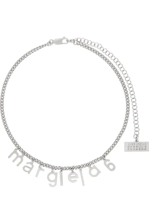 Maison Margiela Silver Letter Logo Necklace