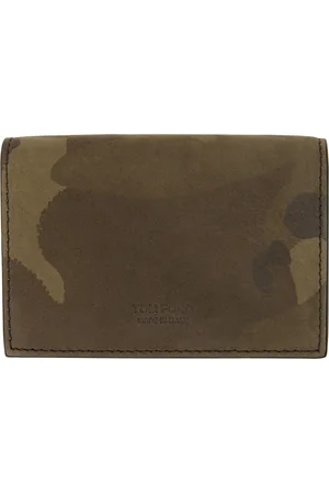 Tom Ford Brown Camo T Line Business Card Holder