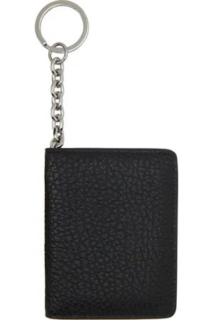 Maison Margiela Black Four Stitches Keyring Card Holder
