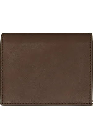 Thom Browne Brown Soft Calf Leather Single Card Holder