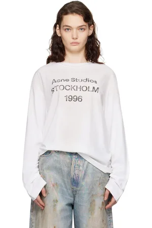 Acne Studios White Relaxed Fit Logo T-shirt