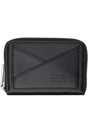Maison Margiela Black Triangle 6 Zip Around Wallet